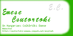 emese csutortoki business card